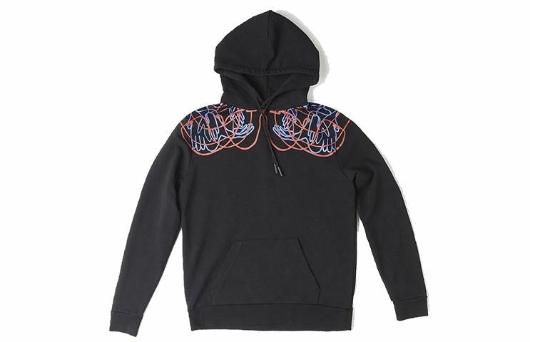 Marcelo Burlon County Of Milan Marcelo Burlon Abstract Handprint Hoodie Black — фото 1