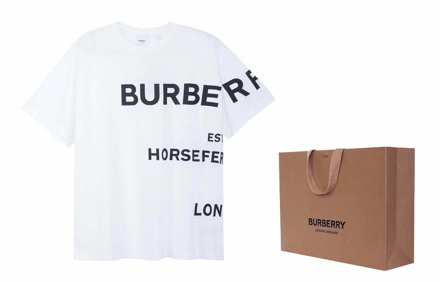 Burberry Horseferry Oversize T-Shirt White — фото 1