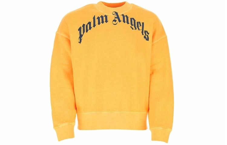 Худи Palm Angels SS21 Logo Crewneck Yellow