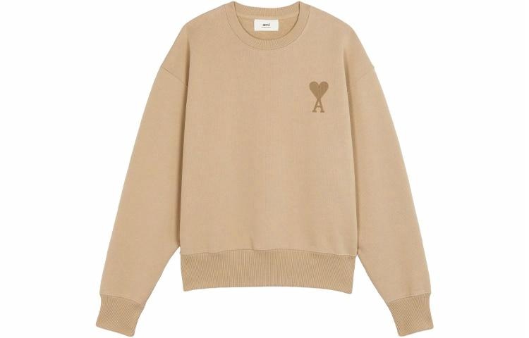 Худи AMIPARIS De Coeur Logo Crewneck Beige