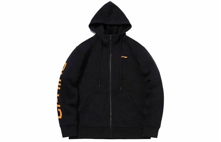 Худи Li-Ning LiNing Logo Print Zip-Up Sweatshirt Black