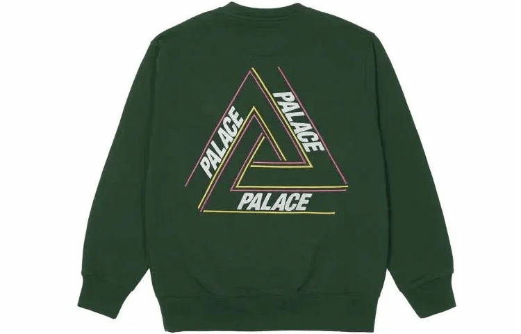 Худи PALACE FW21 Basically A Tri-ferg Crew Green Logo