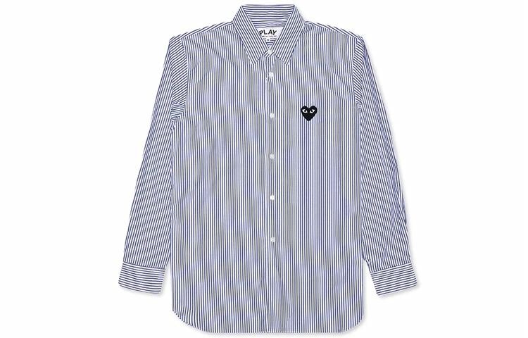 CDG Play Striped Shirt Blue