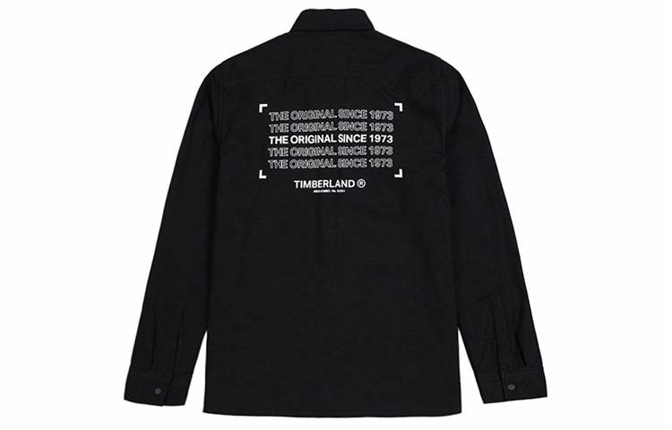 Рубашка Timberland Letter Print Long Sleeve Shirt Black