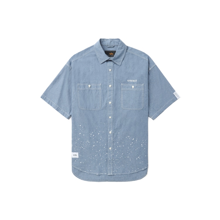 Рубашка Alpha Industries SS24 Blue Shirt