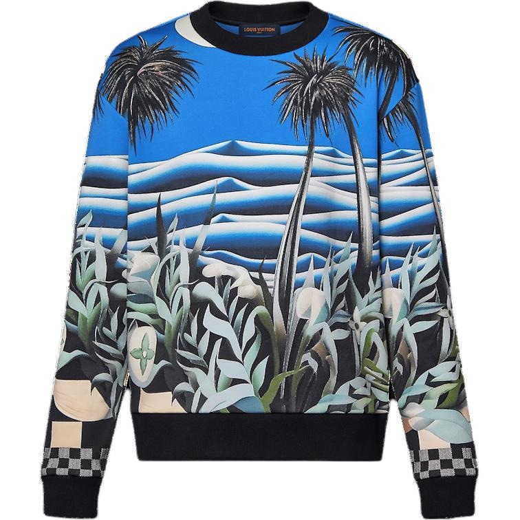 Худи Louis Vuitton SS24 Blue Crewneck Sweater
