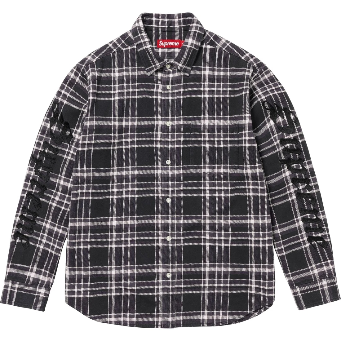 Supreme SS25 Old English Plaid Flannel Shirt — фото 3