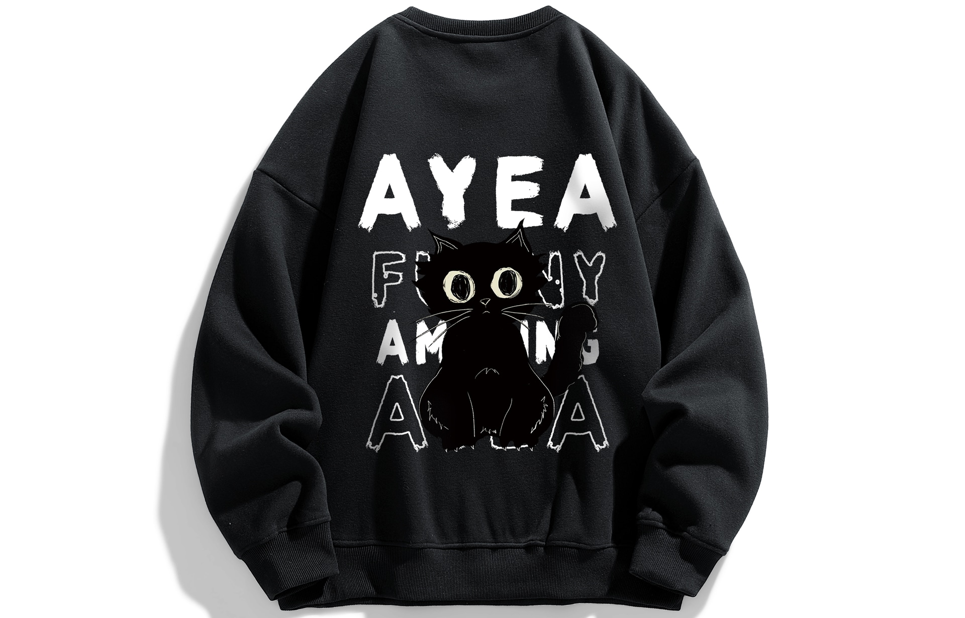 Ayea Black Cat Crewneck Sweatshirt — фото 1