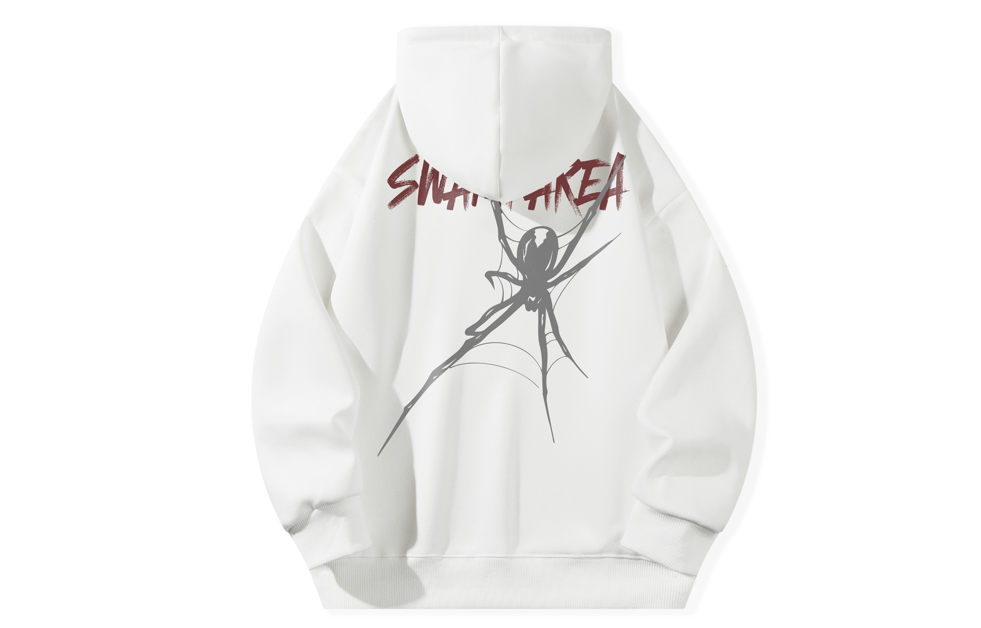 Swamp Area Spider Print Hoodie Black — фото 2