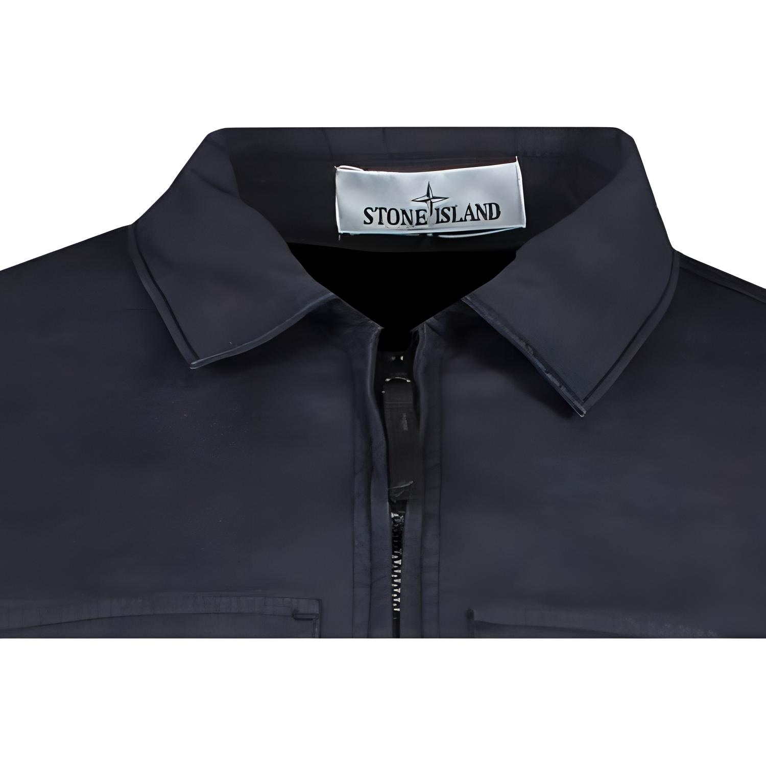 Stone Island SS23 Zip Pocket Shirt Jacket Navy — фото 1