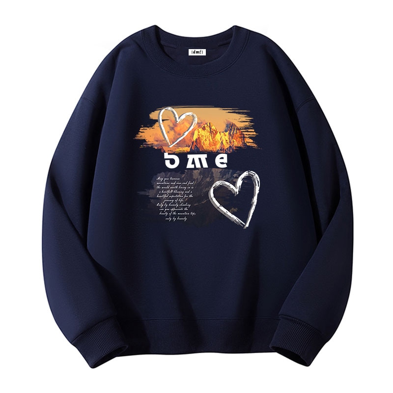 Dme 【dme】 百搭舒适宽松圆领套头复古字母印花时尚套头酷帅卫衣 男女同款 — фото 6