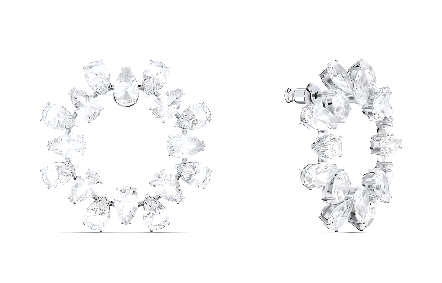 Swarovski Millenia Hoop Earrings Silver — фото 1