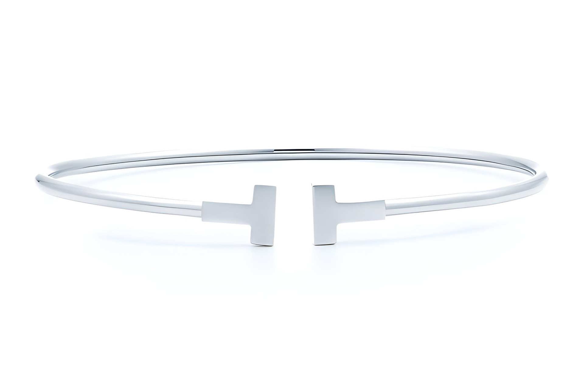 Tiffany & Co. Tiffany T Narrow Coil 18K White Gold Bracelet