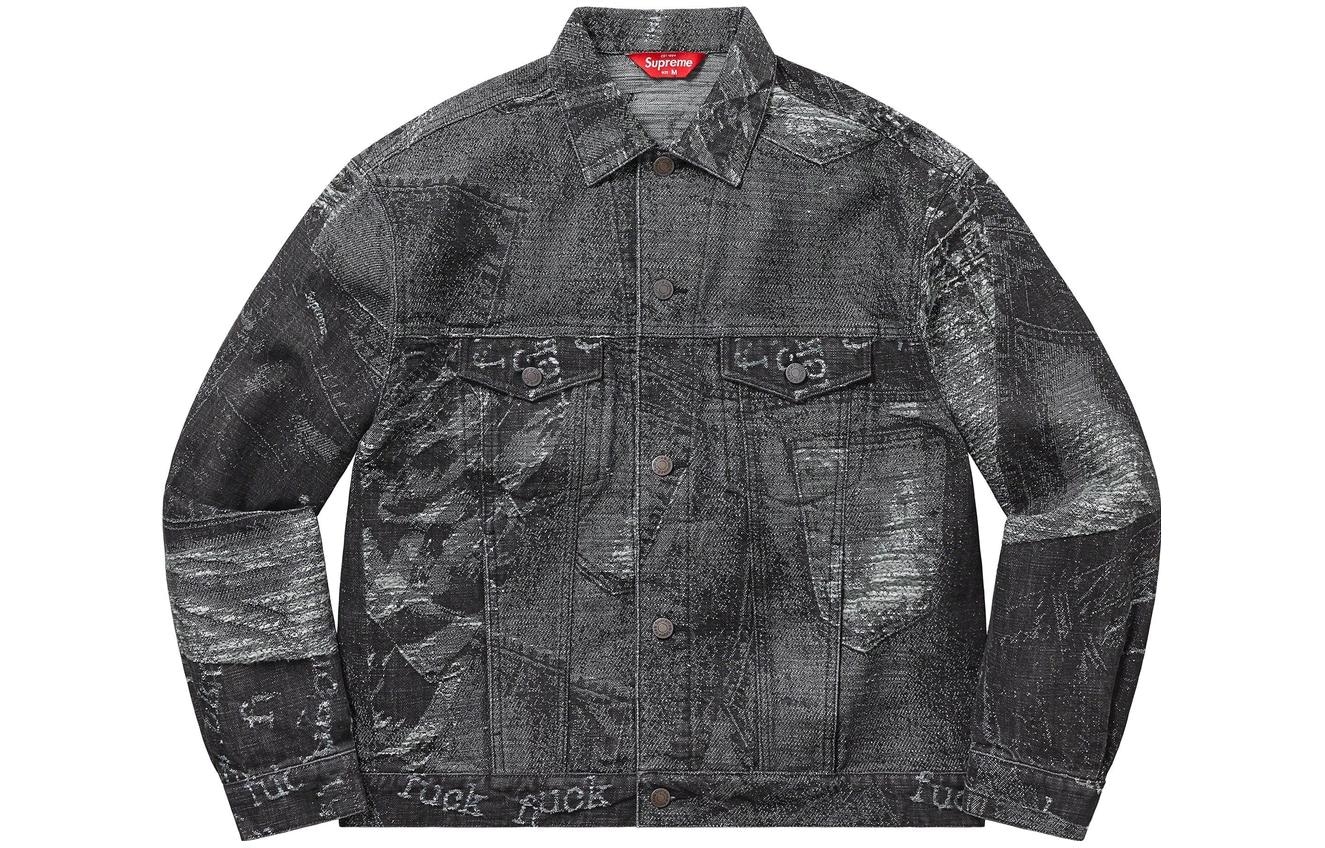Supreme Archive Denim Jacquard Trucker Jacket — фото 2