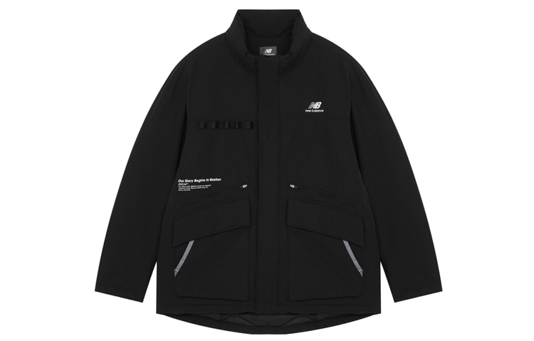 New Balance Logo Puffer Jacket Black