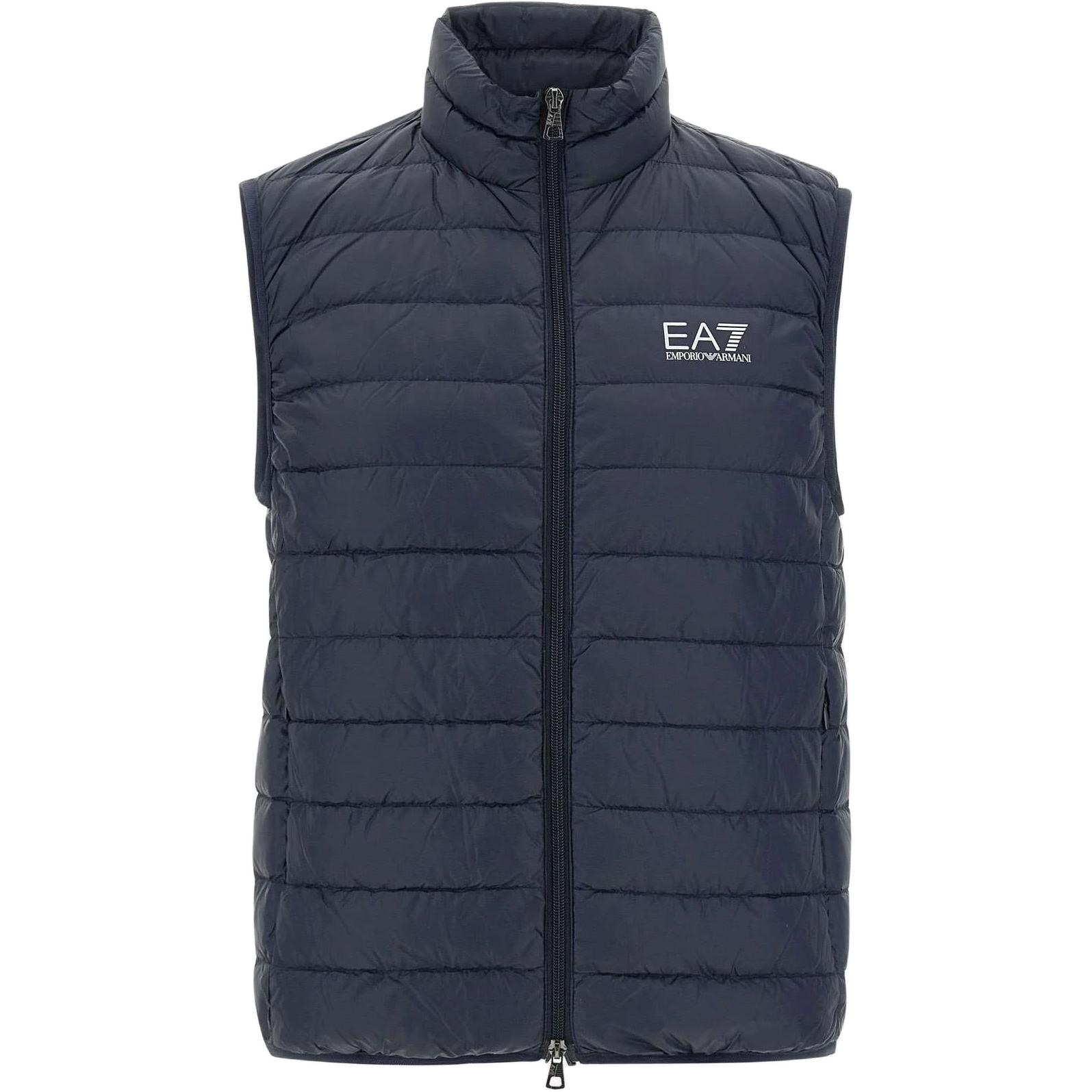 EMPORIO ARMANI/阿玛尼 Emporio Armani Logo Zip Vest Navy