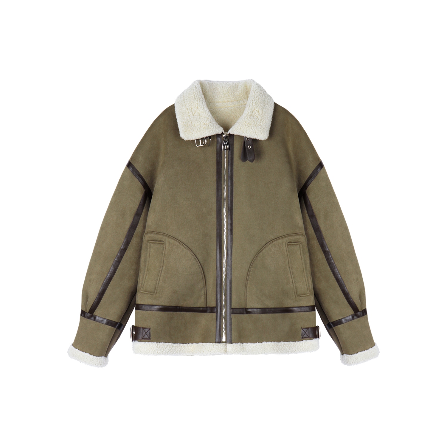 Wild Leader Vintage Biker Jacket Khaki — фото 11