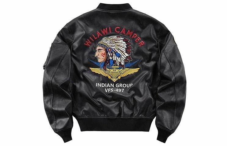 VIP/飞行潮牌 VIP Indian Series Leather Jacket