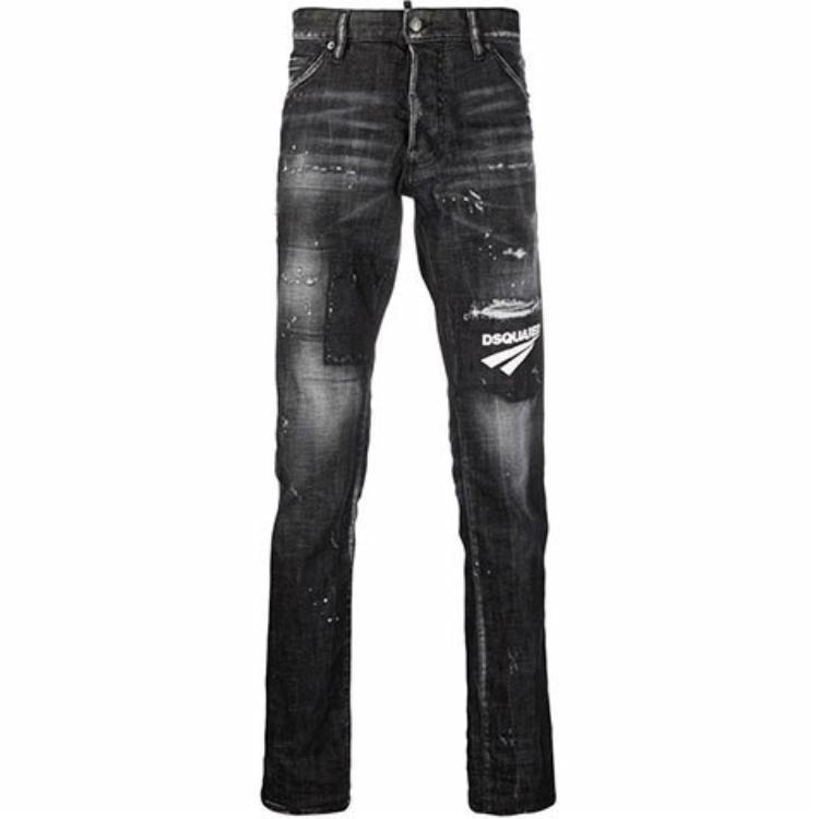 Джинсы DSQUARED 2 DSQUARED2 FW21 Distressed Patch Jeans