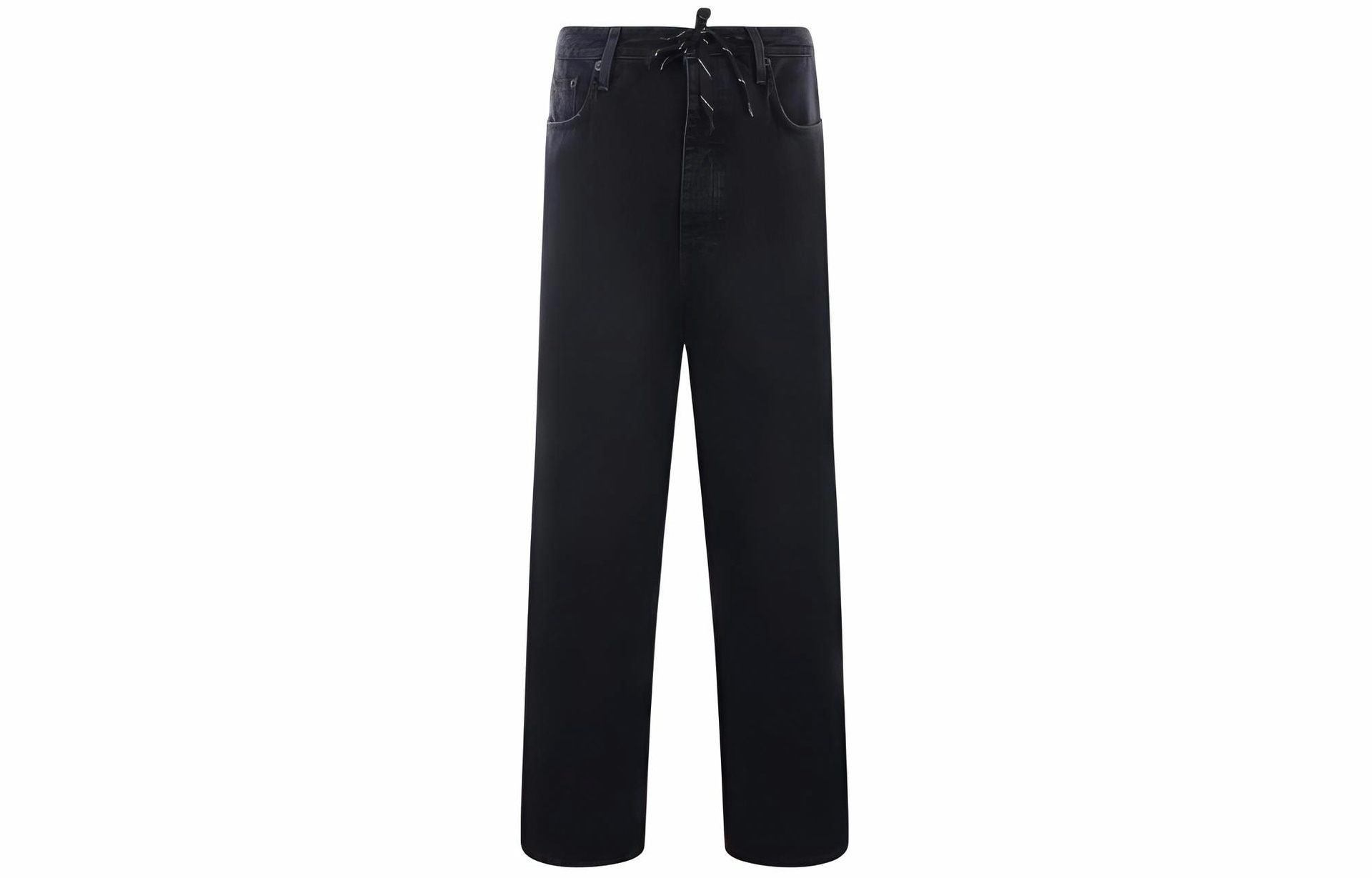Balenciaga Loose Fit Straight Leg Jeans Black — фото 9