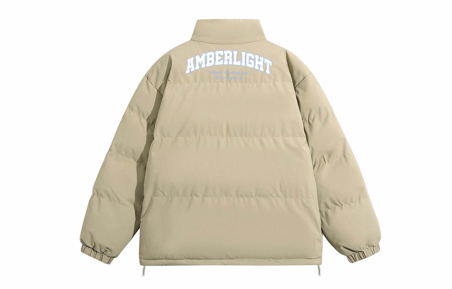 Amber Light Retro Letter Print Zipper Jacket — фото 8