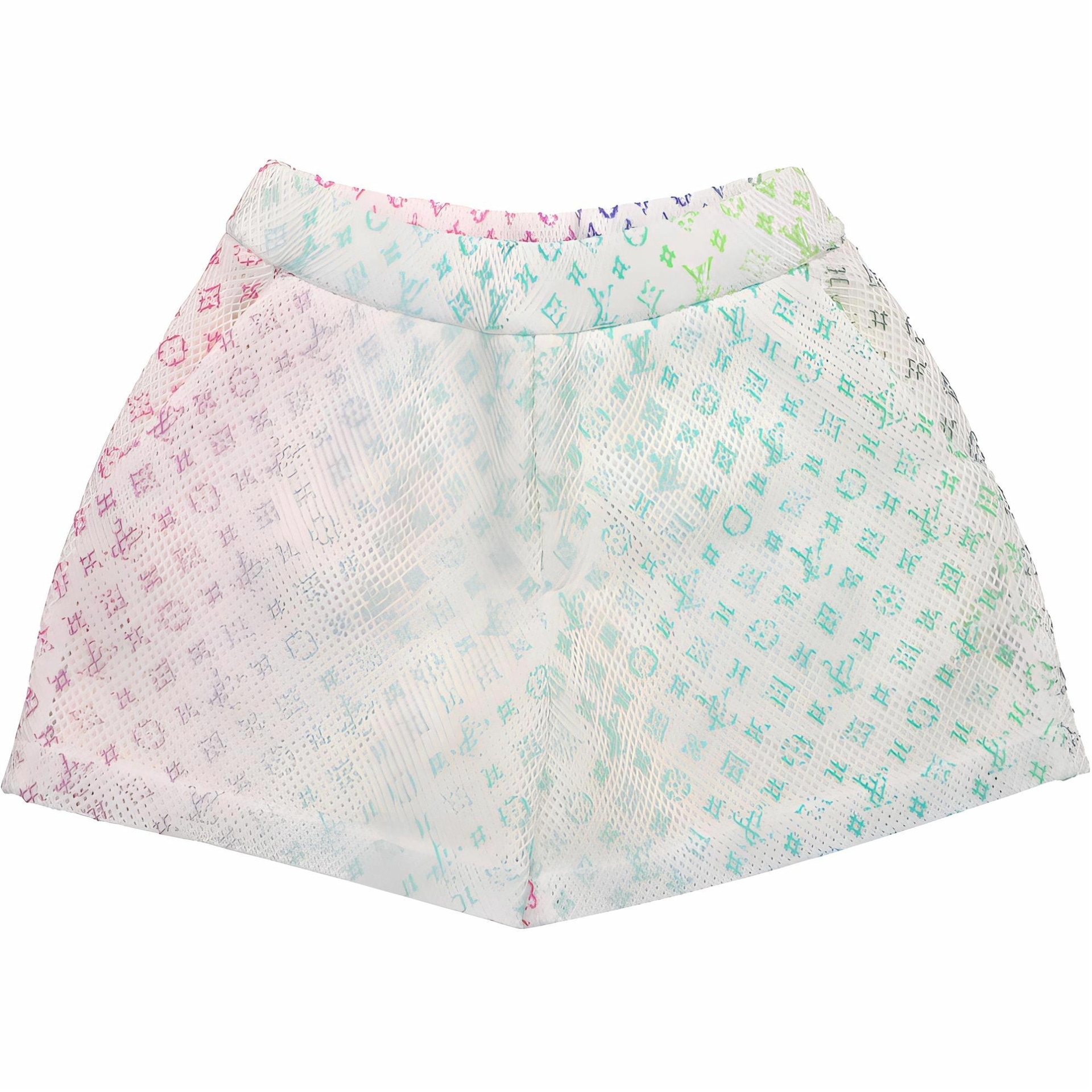 Брюки Louis Vuitton SS22 Gradient Logo Shorts White