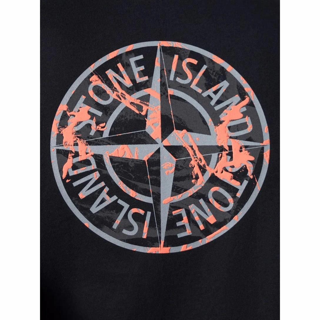 Stone Island Logo Print T-Shirt Black — фото 6