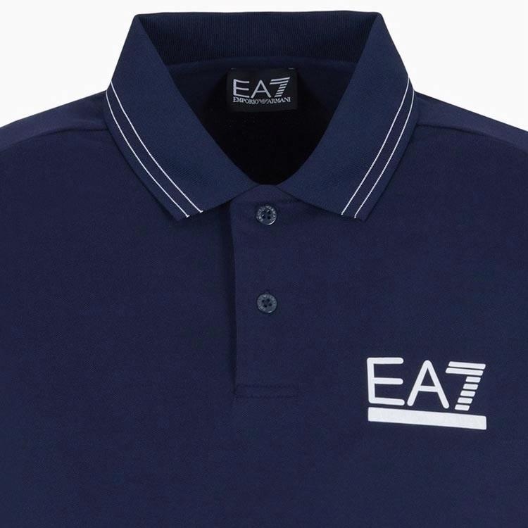 Emporio Armani EA7 SS24 Logo Polo Navy — фото 6
