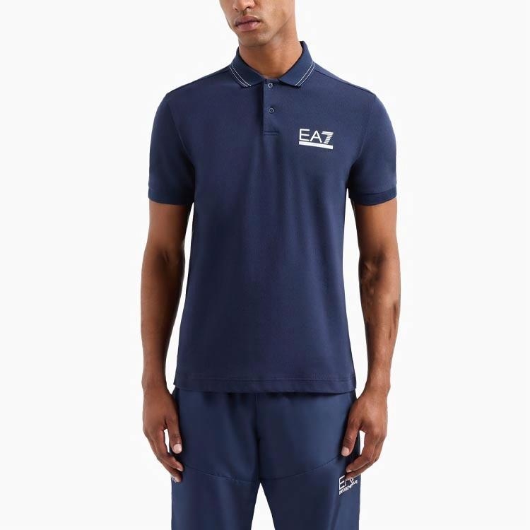 Emporio Armani EA7 SS24 Logo Polo Navy — фото 3