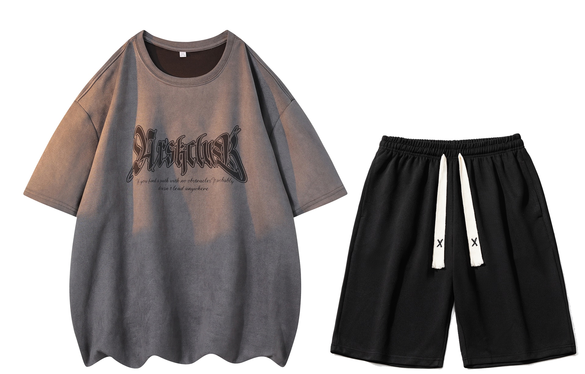 A.X.S.K Vintage Gothic Suede Set
