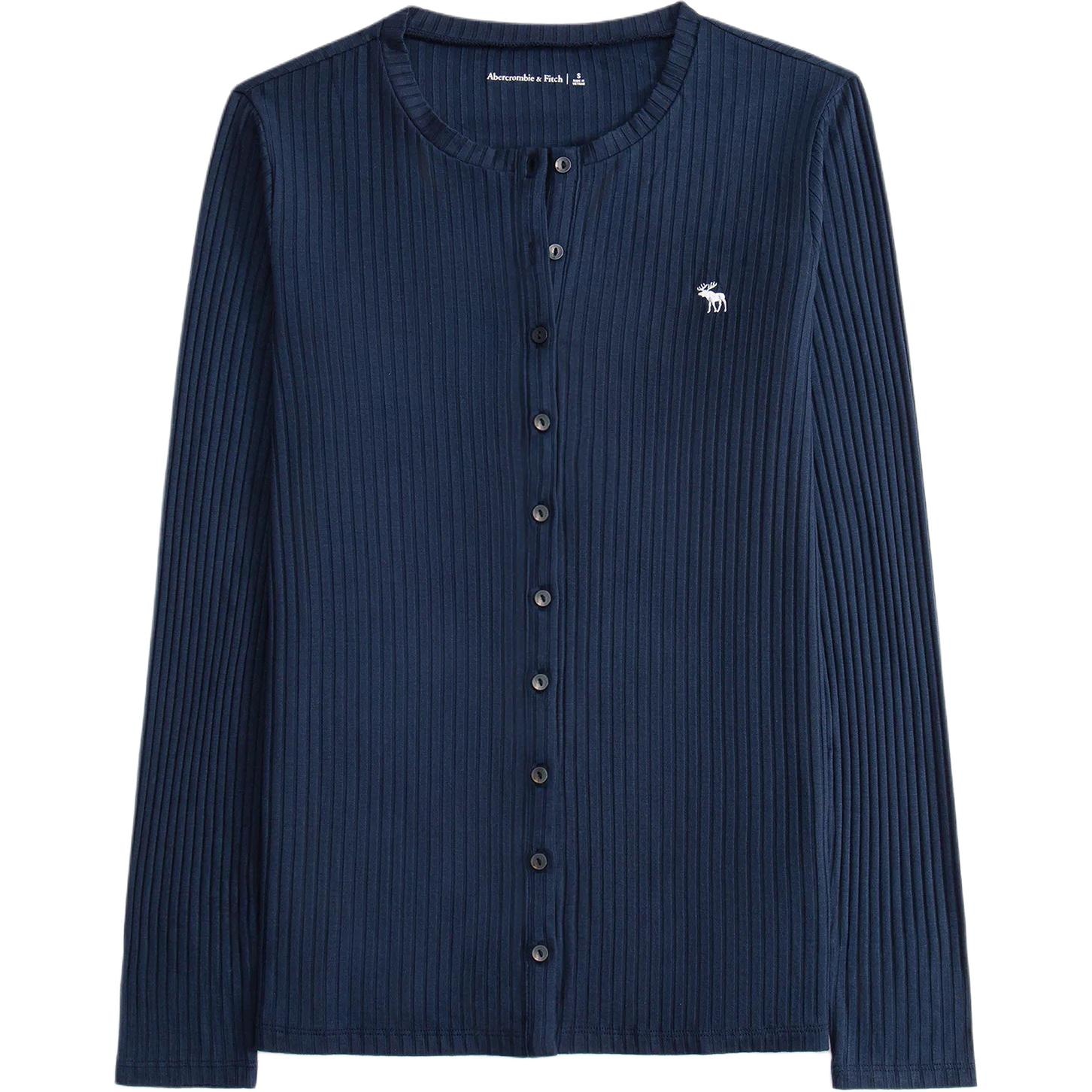 Abercrombie&Fitch Abercrombie Fitch Slim Long Sleeve Tee Navy