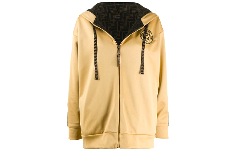 FENDI/芬迪 Fendi Reversible Zip Hoodie Yellow