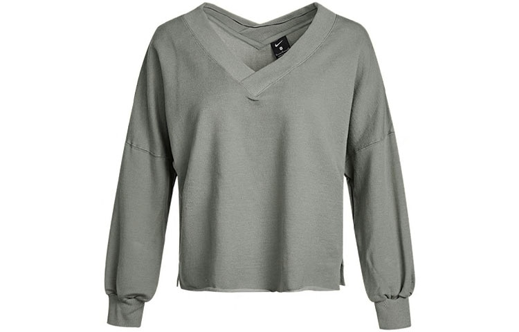 Nike Yoga Luxe V-Neck Sweatshirt Green