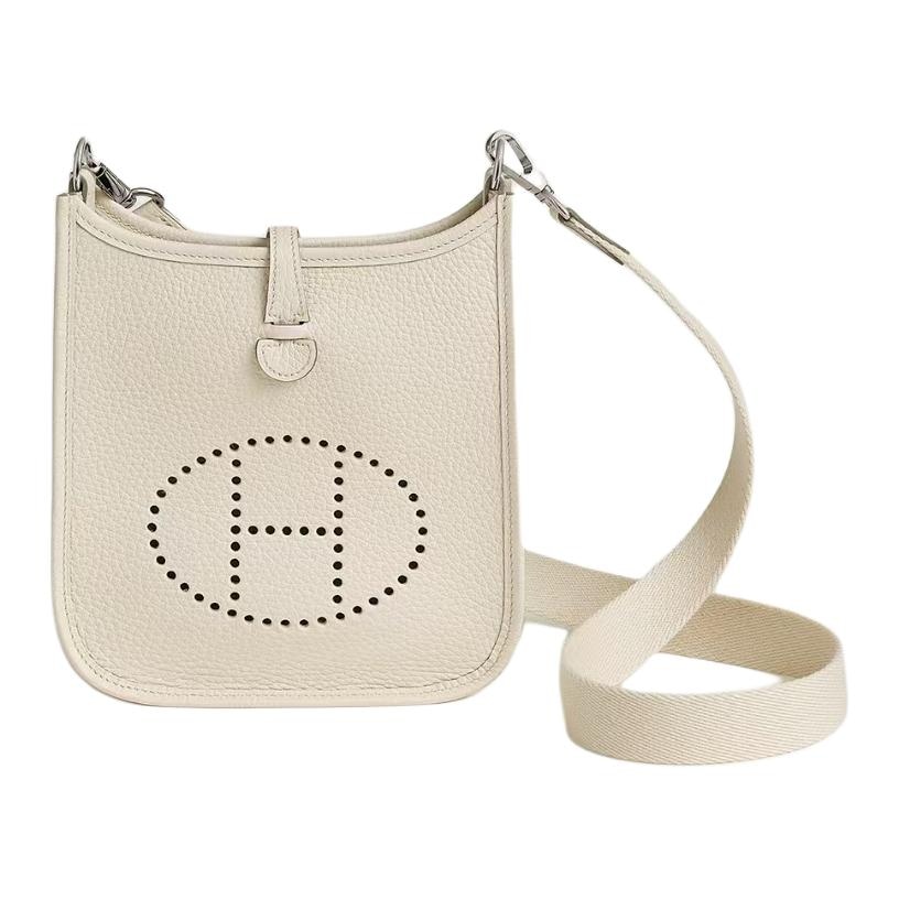 Сумки HERMES/爱马仕 Hermes Evelyne 16 Milkshake White