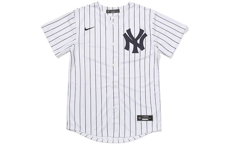 Nike New York Yankees Classic Stripe Black Label Shirt Kids Black White