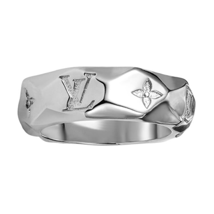 Louis Vuitton Carved Metal Ring Silver — фото 1