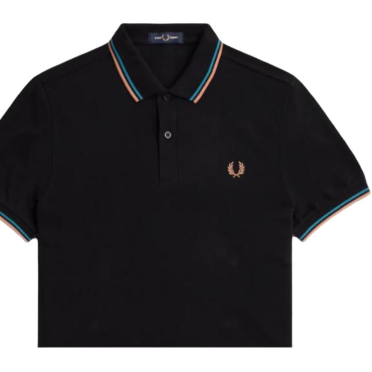 Fred Perry Polo Shirt Black/Light Rust — фото 2