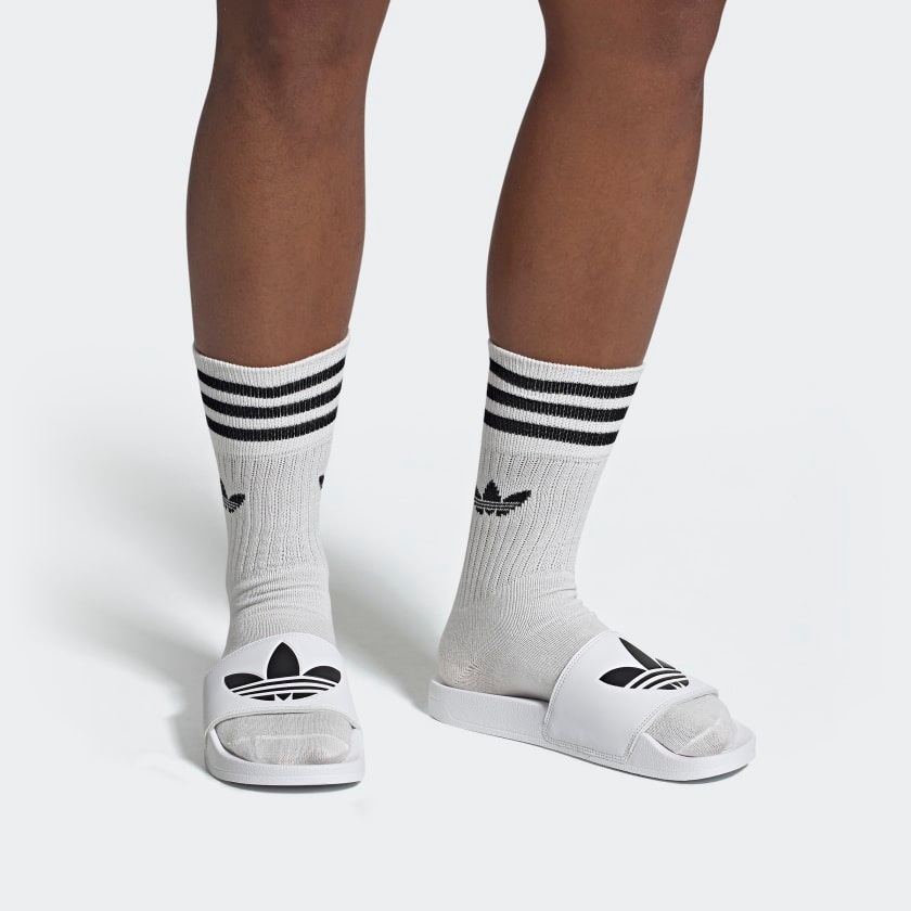 Adidas Adilette Lite White Black — фото 5