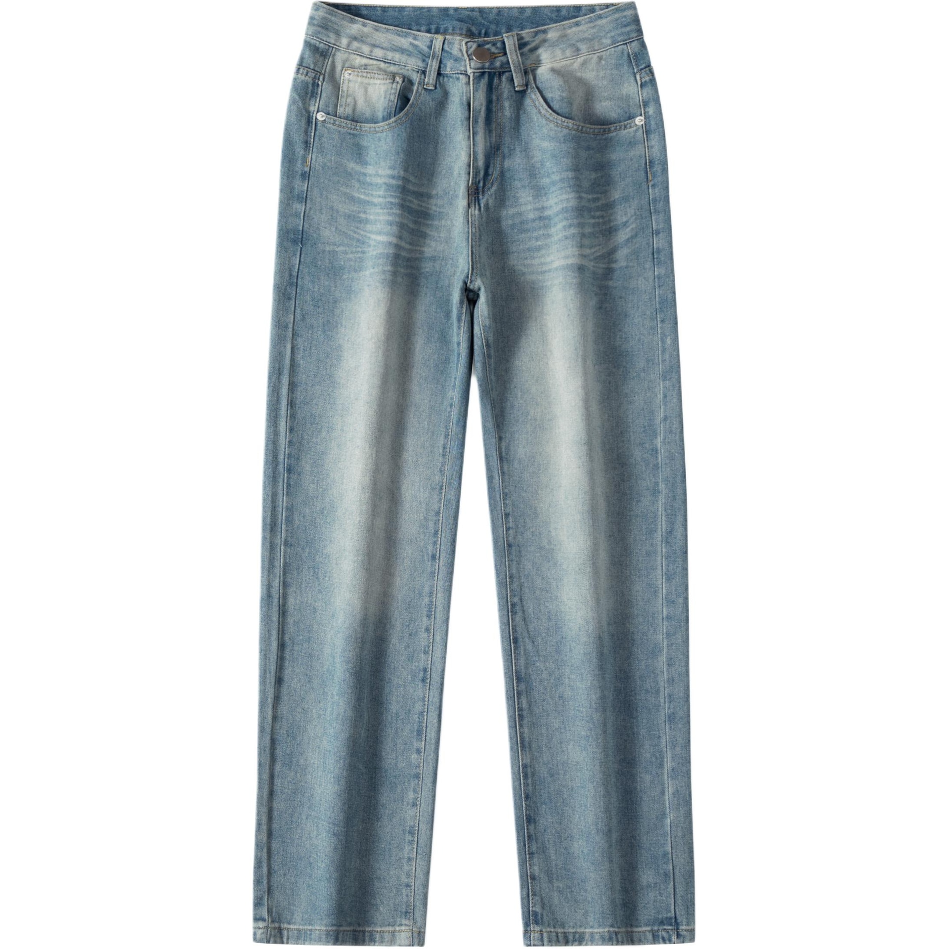 Джинсы Chuan Qi Bao Luo Retro Loose Ice Silk Jeans