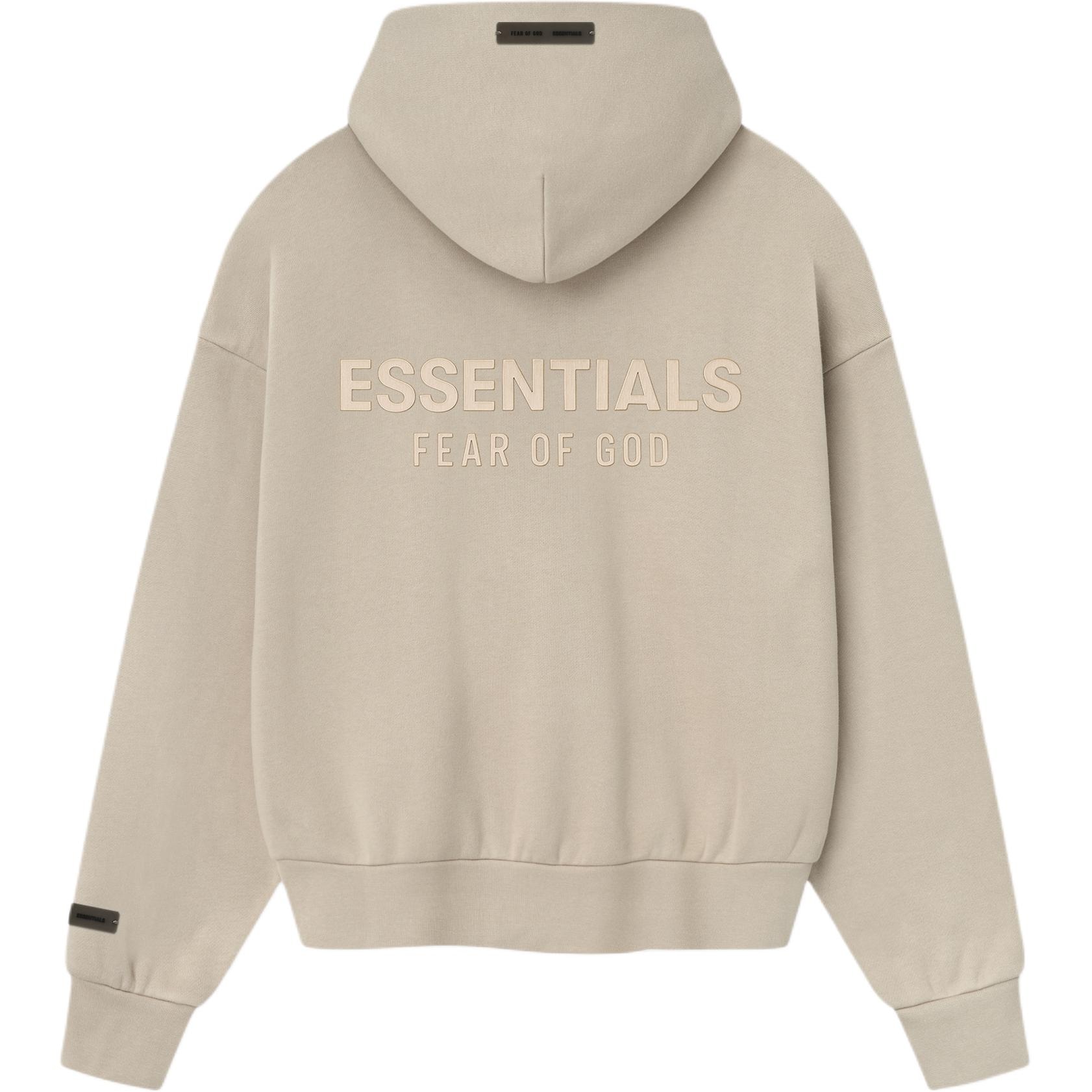 Худи Fear of God Essentials Classic Fit Fleece Zip Up Timber