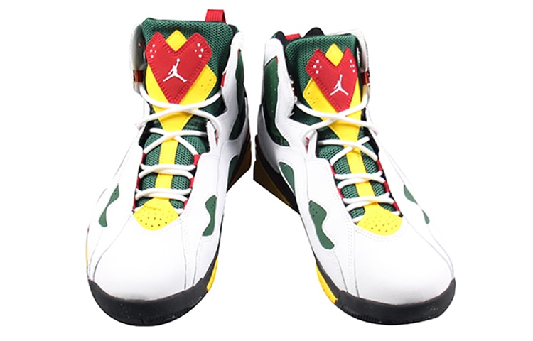 Jordan True Flight White Green Yellow — фото 7