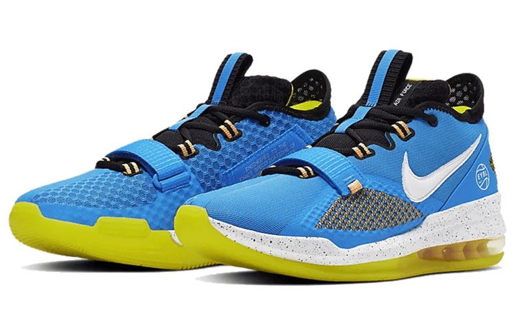 Nike Air Force Max Low Blue Yellow — фото 7