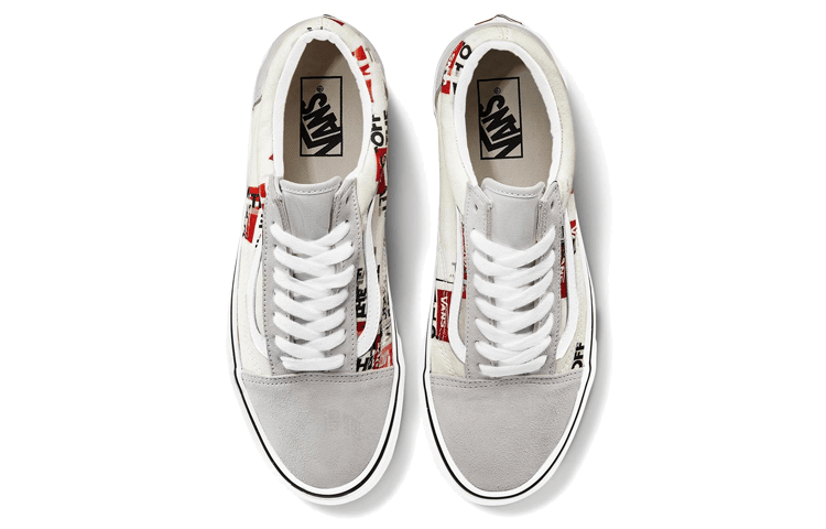 Vans Old Skool Grey White Red — фото 7