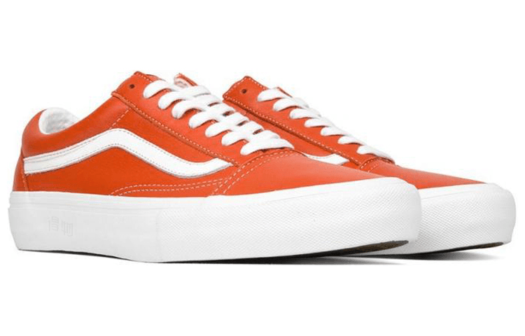 Vans Old Skool Italian Leather Orange — фото 6