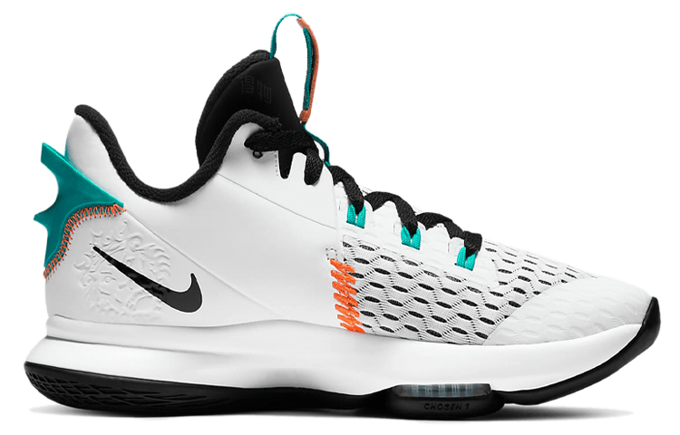 Nike LeBron Witness 5 EP White Green Orange — фото 7