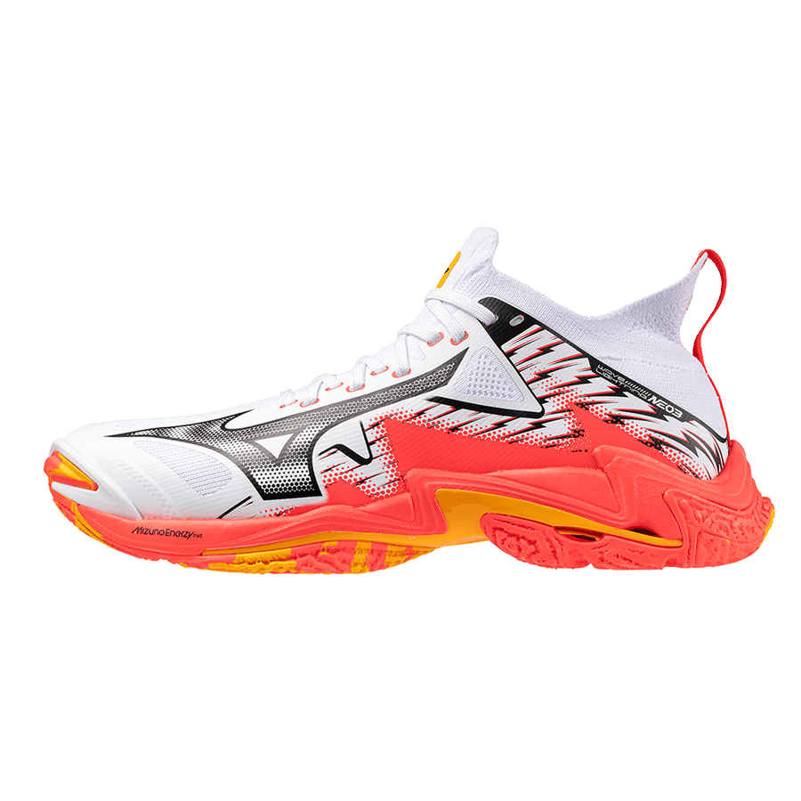 Mizuno Wave Lightning Neo 3 White Orange — фото 4