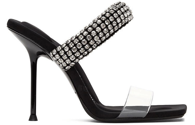 Alexander Wang Rubber Slides Black — фото 6