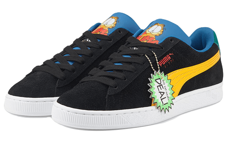 Puma Suede Black Blue Yellow — фото 8