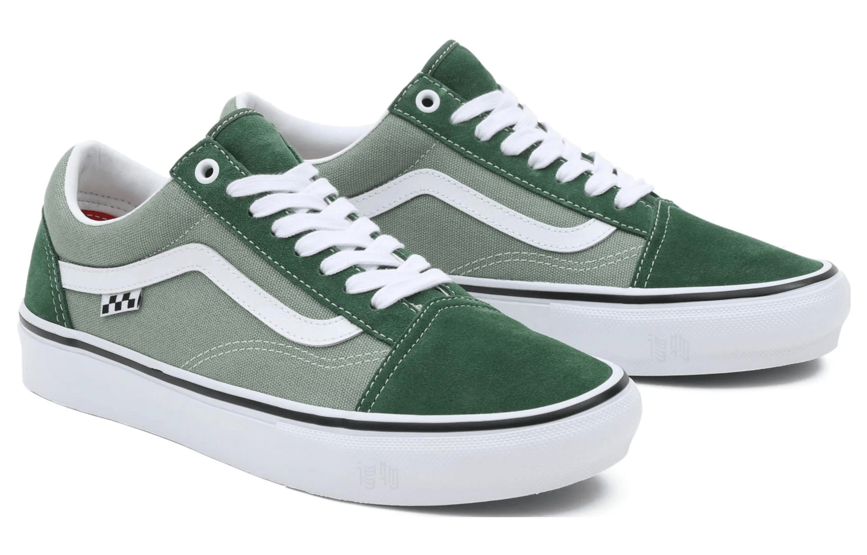 Vans Old Skool Green White — фото 6