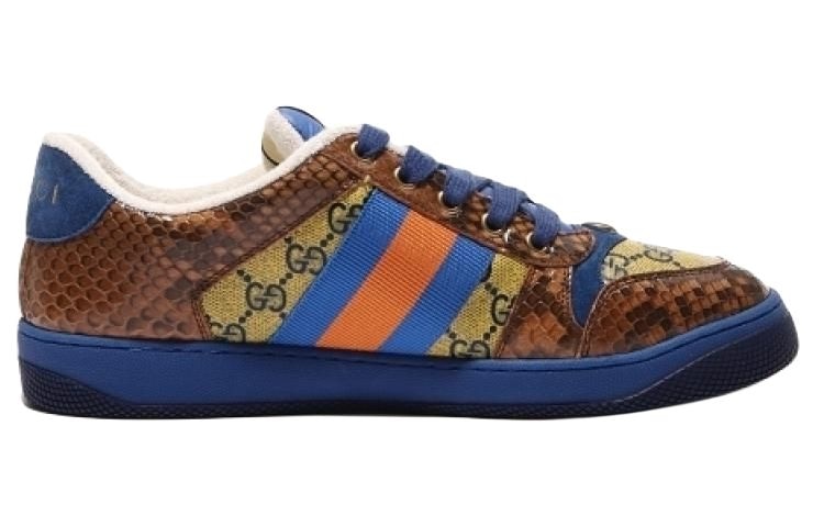 Gucci Low-Top Sneakers Blue Yellow — фото 7
